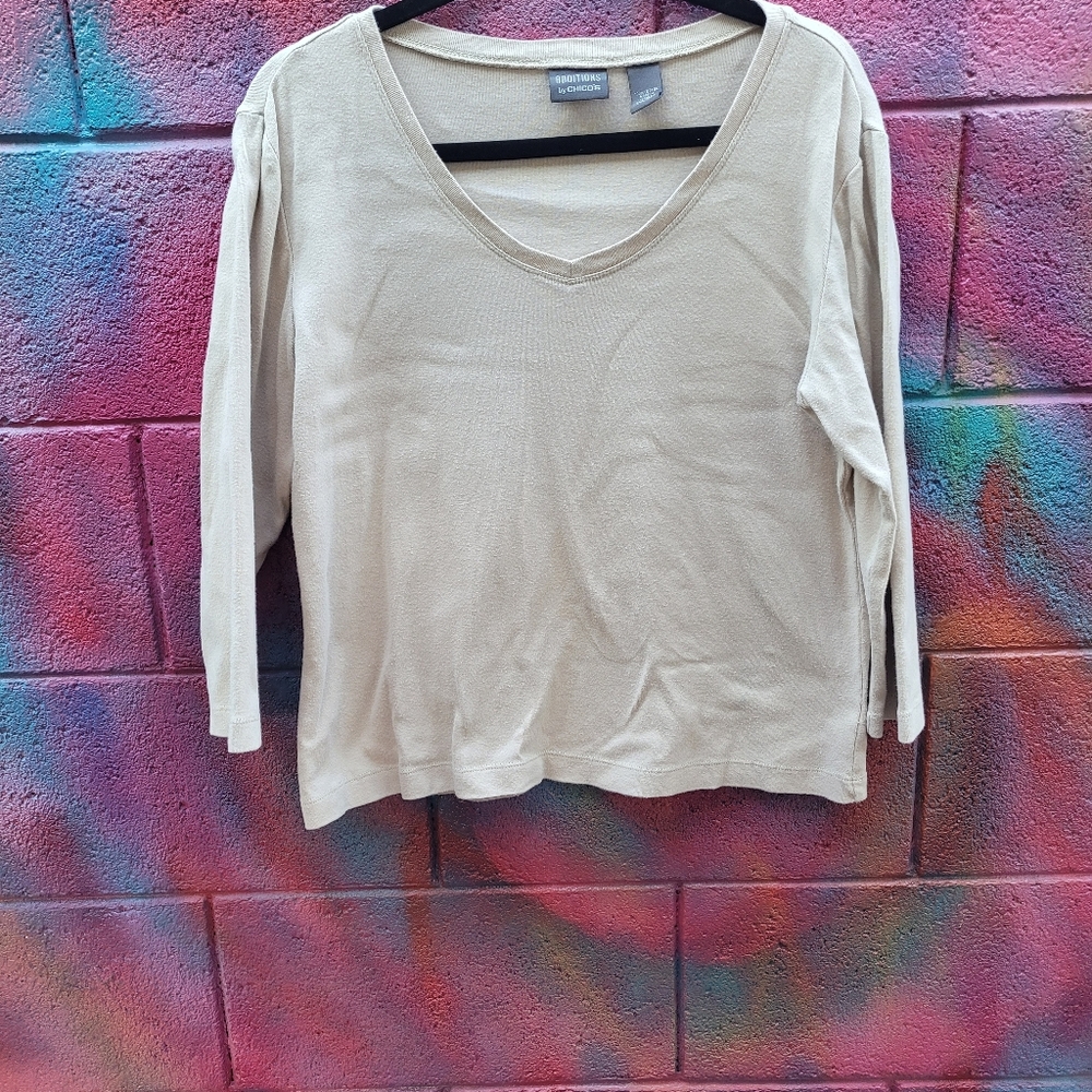 Chico's Additions brand Vintage V neck top